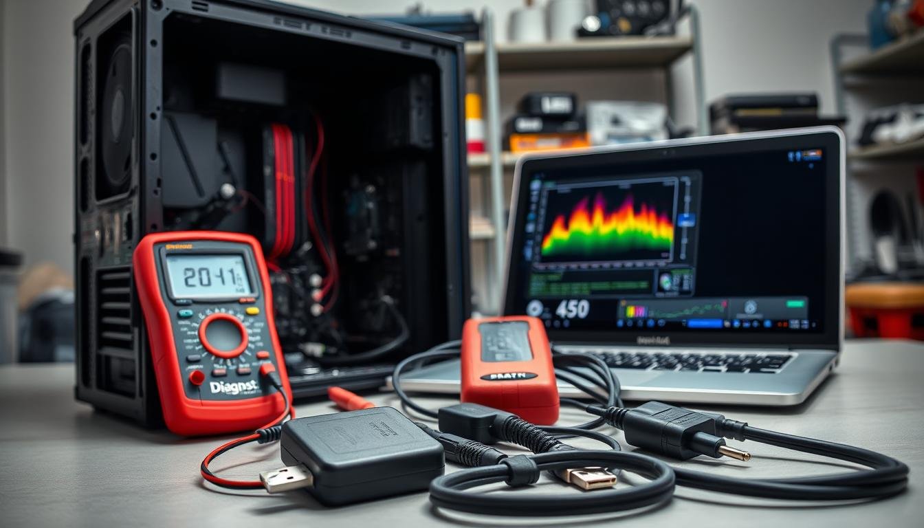 Diagnose von Temperaturkontrolle und Hardwaretest