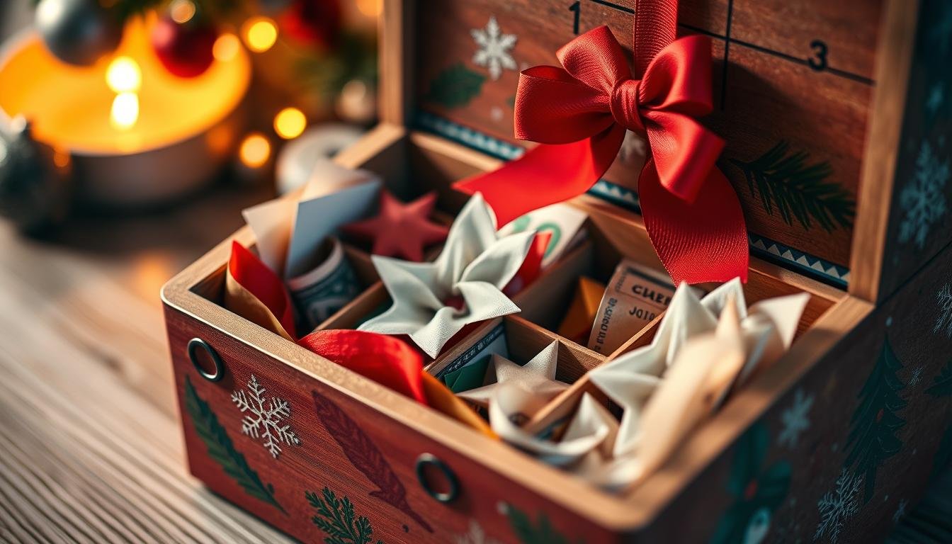 Geldgeschenk Weihnachten basteln Adventskalender