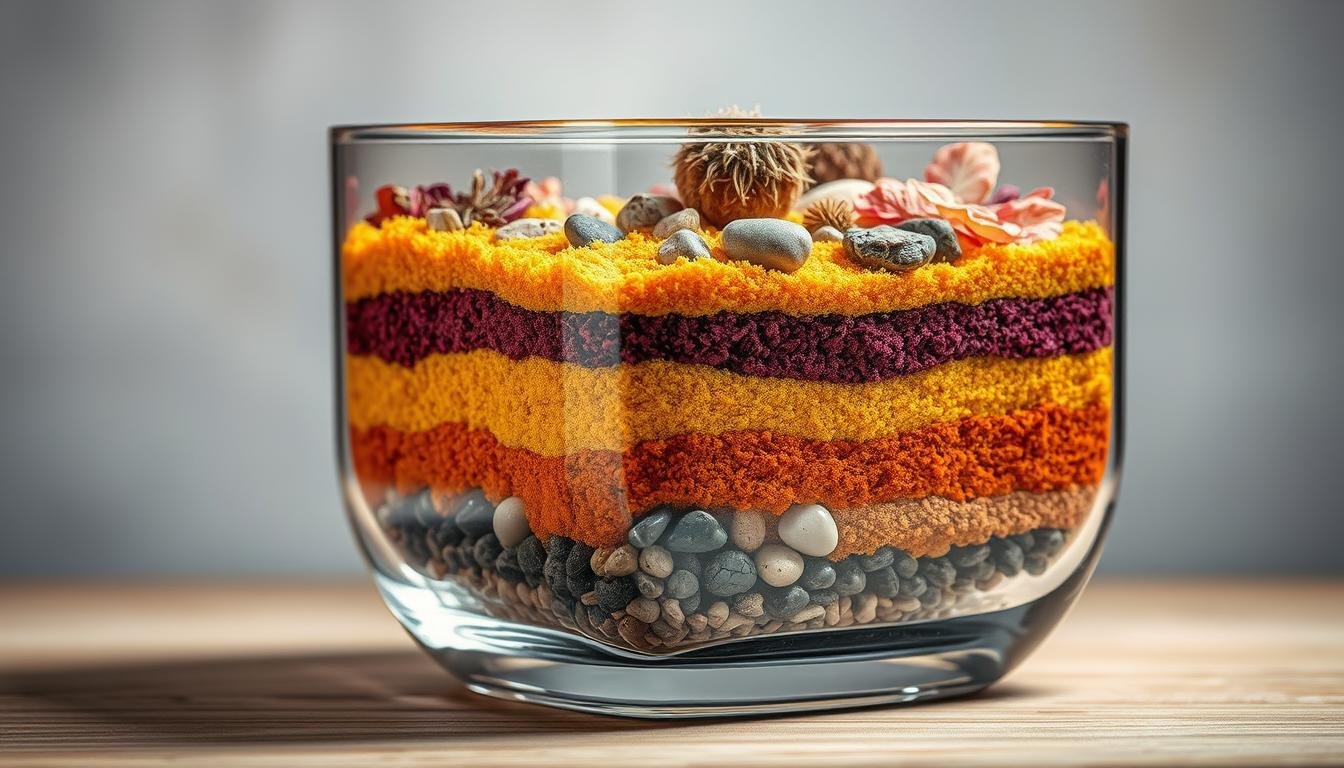 Layering-Technik für günstige geschenkideen im Glas