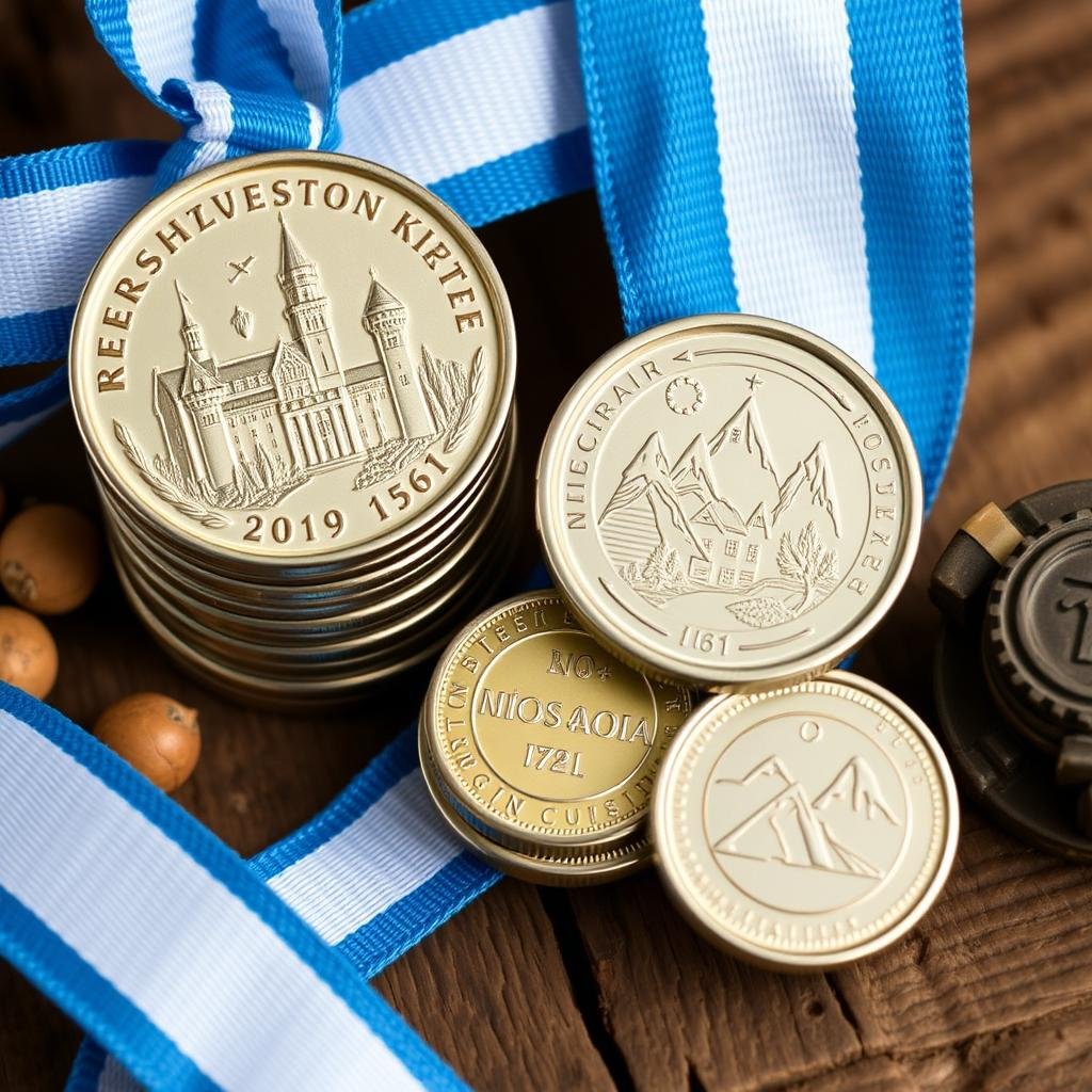 Bayerische Münztraditionen zur Hochzeit mit regionalen Symbolen Bayerische Münztraditionen zur Hochzeit mit regionalen Symbolen