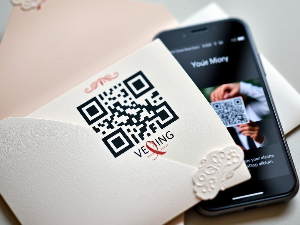 Digitale Ergänzungen für Geldgeschenk Umschlag Hochzeit mit QR-Code
