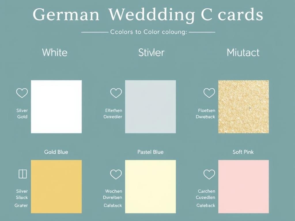 Farbpalette für deutsche Hochzeitskarten mit kultureller Bedeutung Farbpalette für deutsche Hochzeitskarten mit kultureller Bedeutung