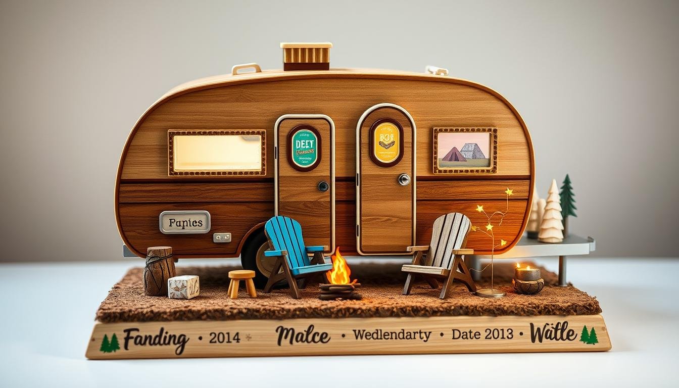 Fertiges Geldgeschenk Hochzeit Camping mit allen besprochenen Elementen