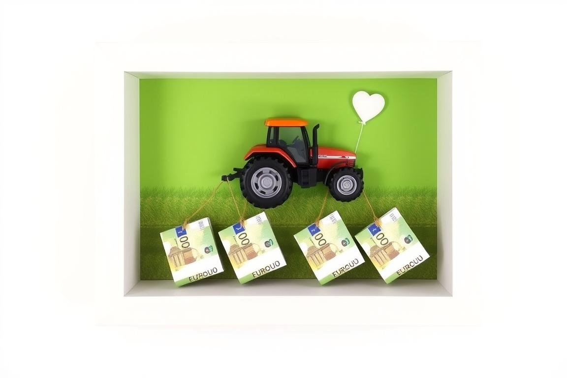 Fertiges einfaches Geldgeschenk Hochzeit Traktor