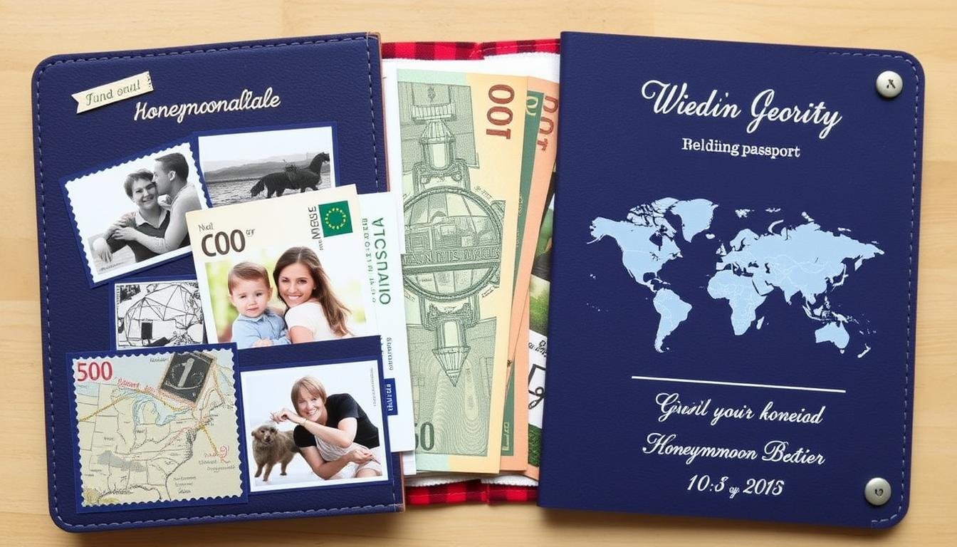 Foto-Integration in Reise-Geldgeschenk für Hochzeit