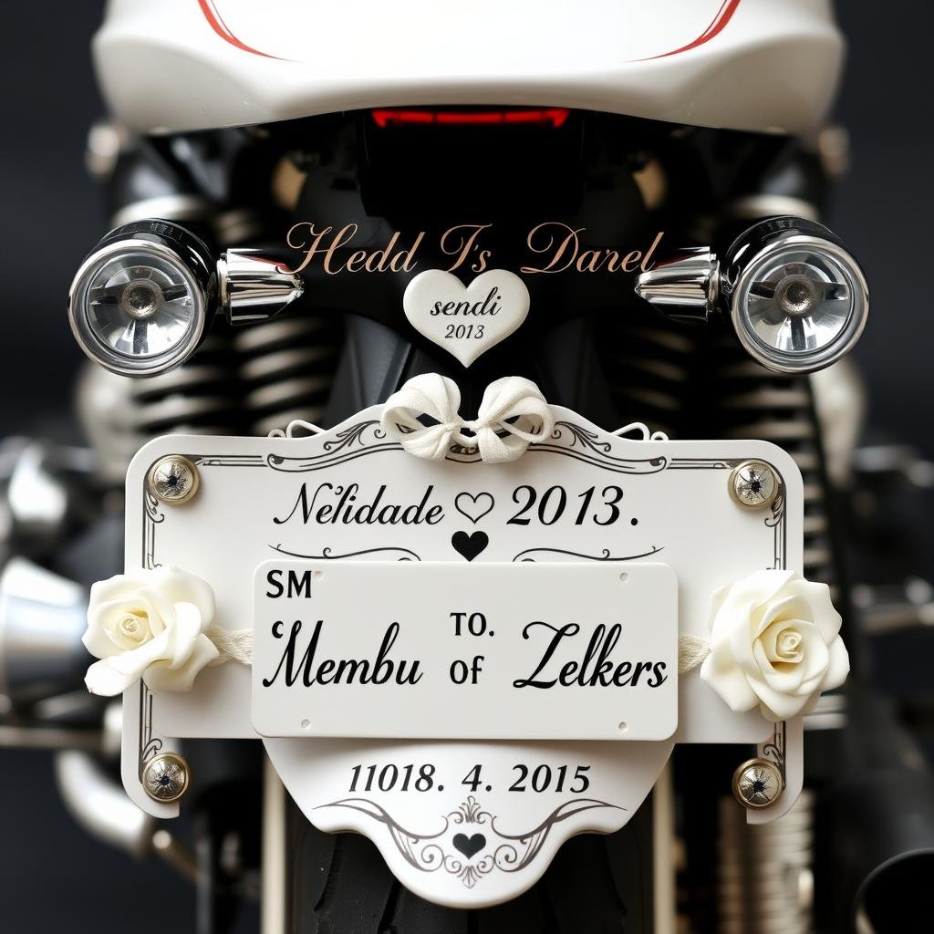 Geldgeschenk Hochzeit Motorrad mit Hochzeitsdatum
