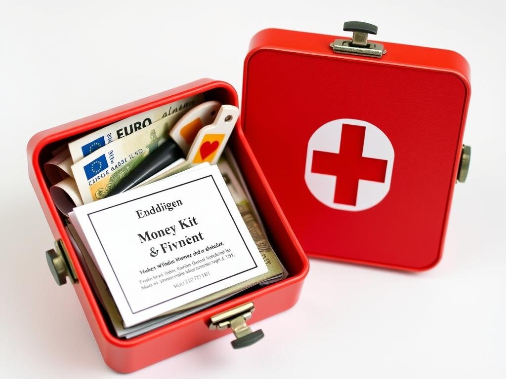 Geldgeschenk als Notfall-Kit verpackt