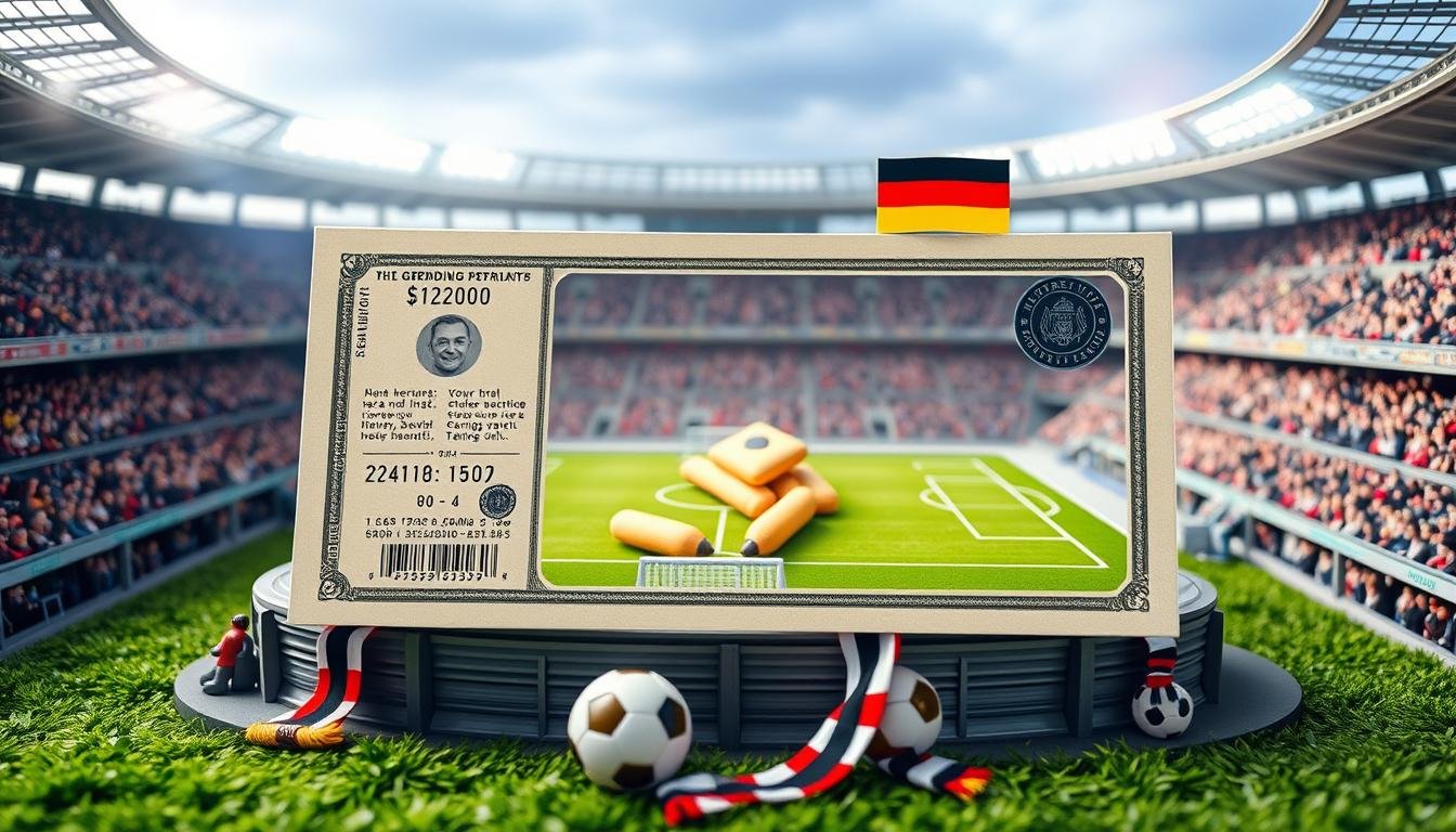 Geldgeschenk mit Stadion-Atmosphäre für eine Fußball-Hochzeit