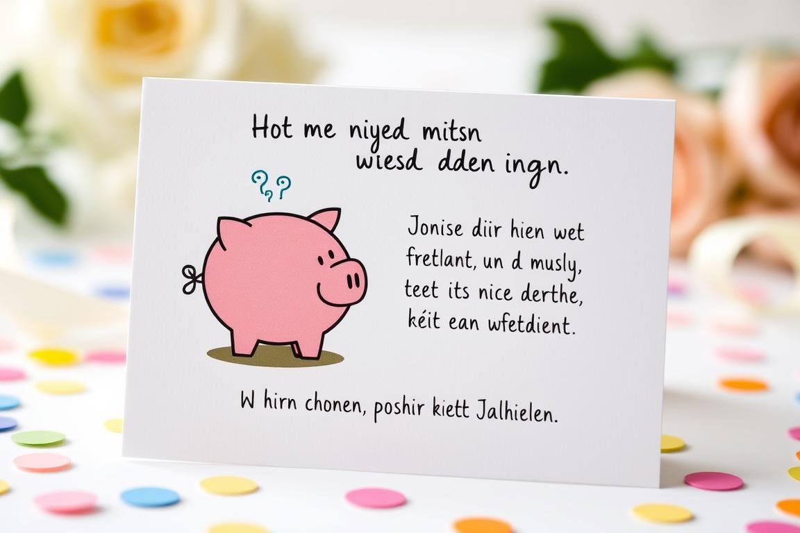 Humorvolle Geldgeschenk-Karte mit Sparschwein-Motiv für Hochzeit Humorvolle Geldgeschenk-Karte mit Sparschwein-Motiv für Hochzeit