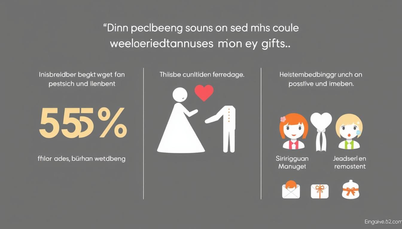 Infografik zu Reaktionen von Brautpaaren auf ausgefallene Geldgeschenke