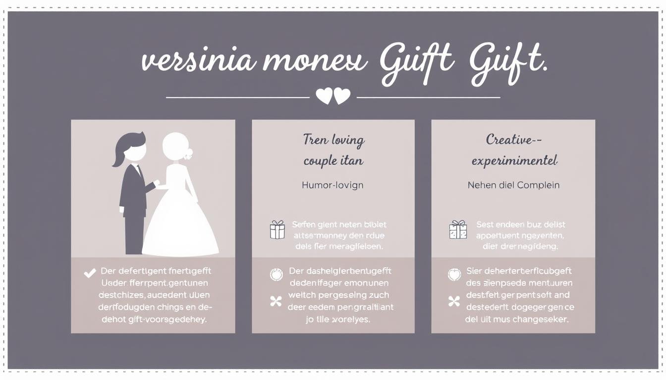 Infografik zum Persönlichkeits-Matching für ausgefallene Geldgeschenke zur Hochzeit