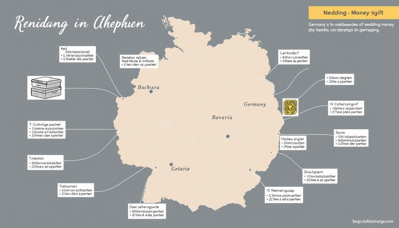Karte der regionalen Vorlieben für Verpackung Geldgeschenk Hochzeit in Deutschland Karte der regionalen Vorlieben für Verpackung Geldgeschenk Hochzeit in Deutschland