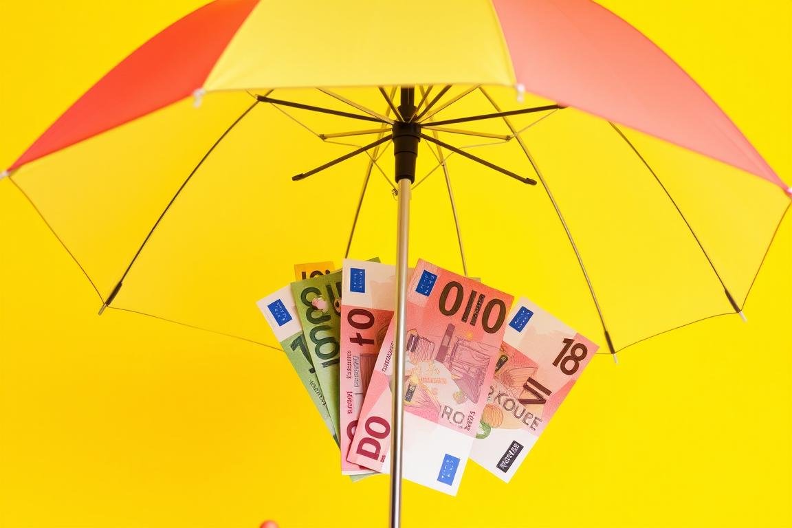 Kinder-Regenschirm als Geldgeschenk für Hochzeit