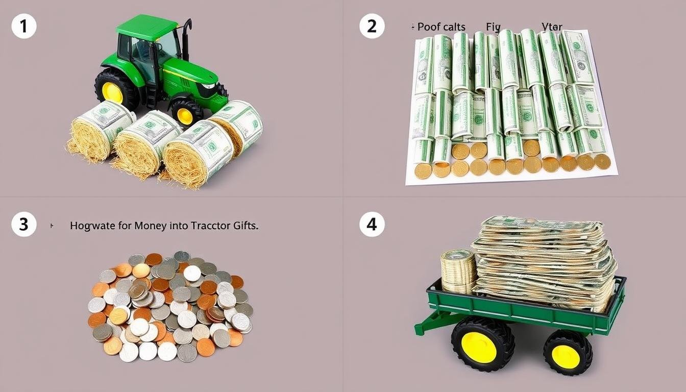 Kreative Arten, Geld in Traktor-Geschenke zu integrieren
