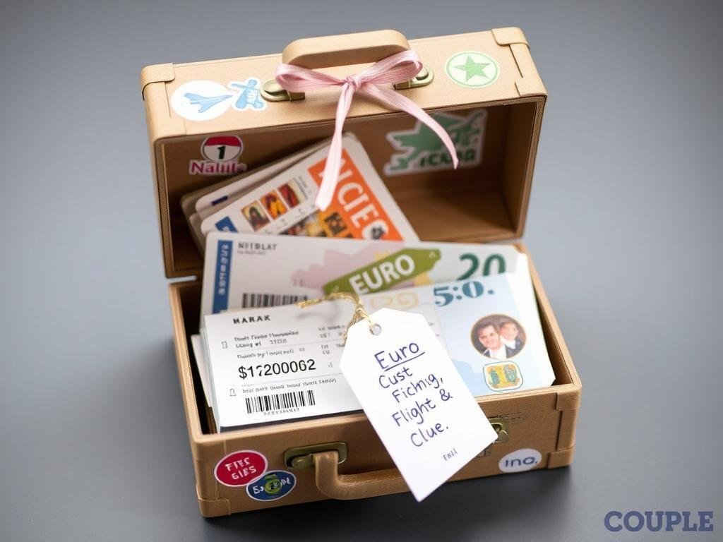 Kreative Verpackung für Flugticket-Geldgeschenk Kreative Verpackung für Flugticket-Geldgeschenk