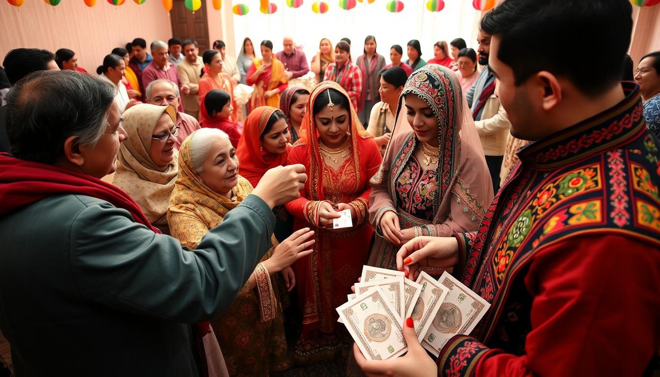 Kurdische Hochzeitsfeier mit traditionellen Tänzen und Geldgeschenk türkische Hochzeit Zeremonien