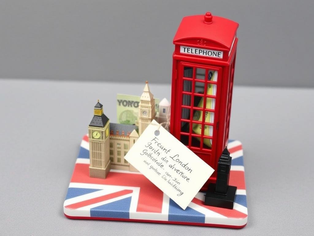 London-Geldgeschenk mit roten Telefonzellen London-Geldgeschenk mit roten Telefonzellen