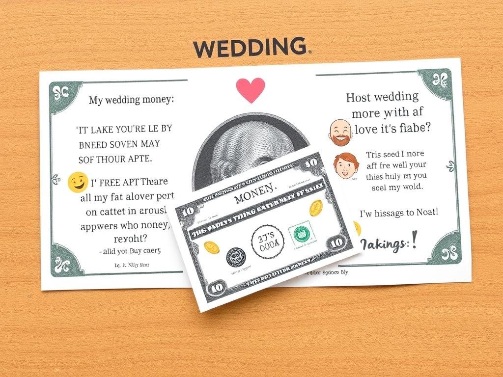 Lustige Geldgeschenk Hochzeit Druckvorlage mit humorvollem Spruch