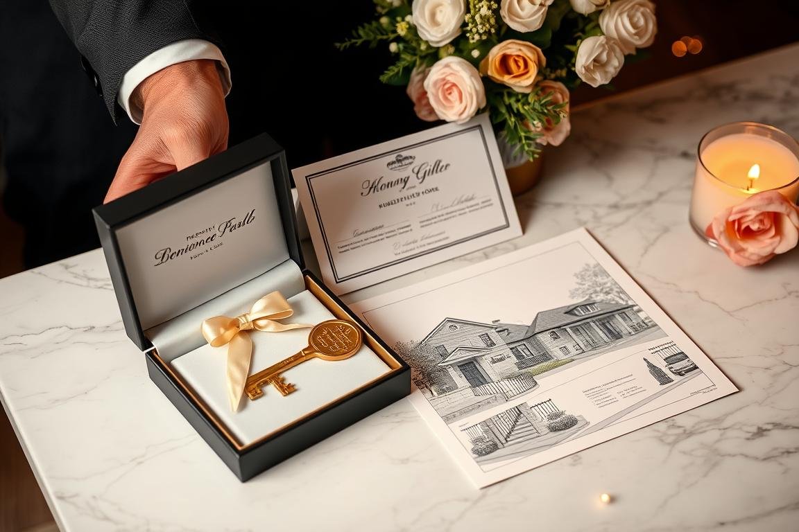 Luxusimmobilie als Geldgeschenk Hochzeit 1 Million mit Schlüsselübergabe