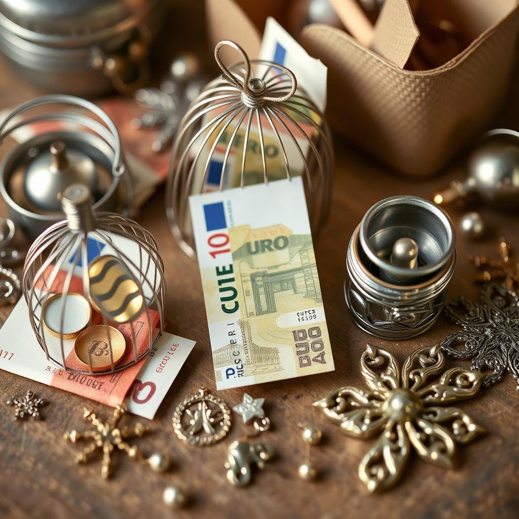 Metallmaterialien für ausgefallene Geldgeschenke zur Hochzeit