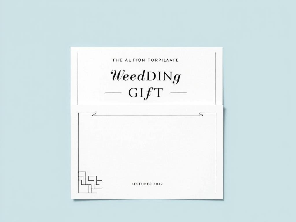 Moderne Geldgeschenk Hochzeit Druckvorlage im minimalistischen Stil