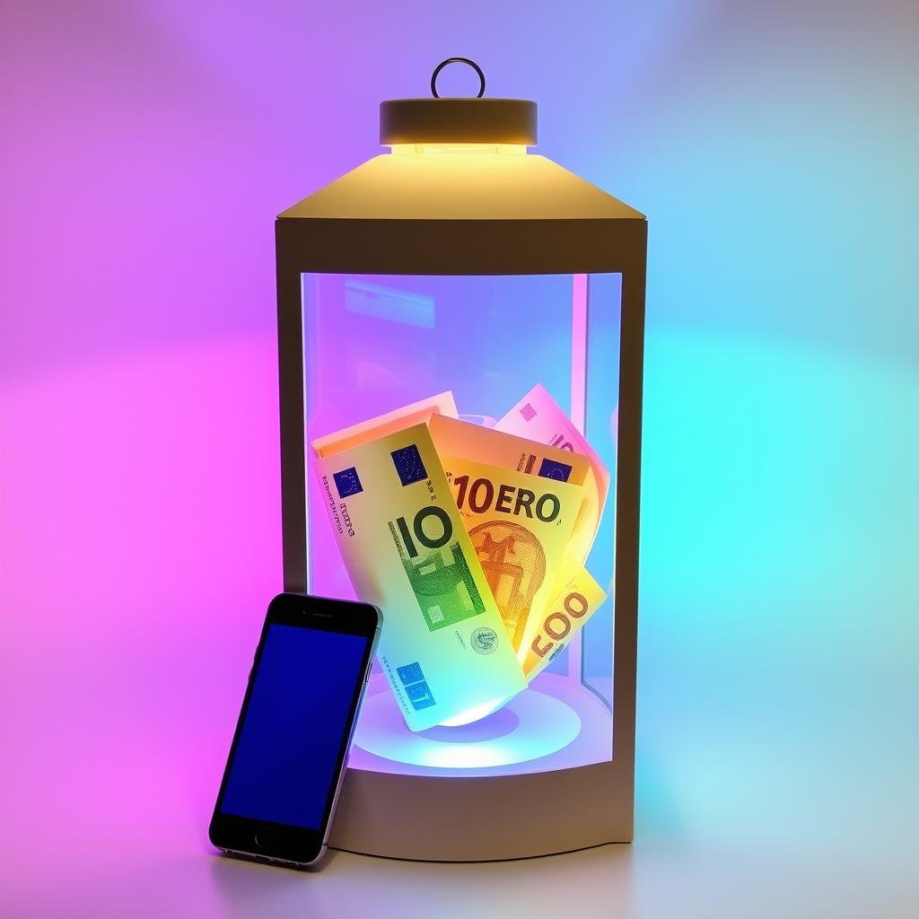 Moderne LED-Laterne mit Farbwechsel als Hochzeitsgeschenk