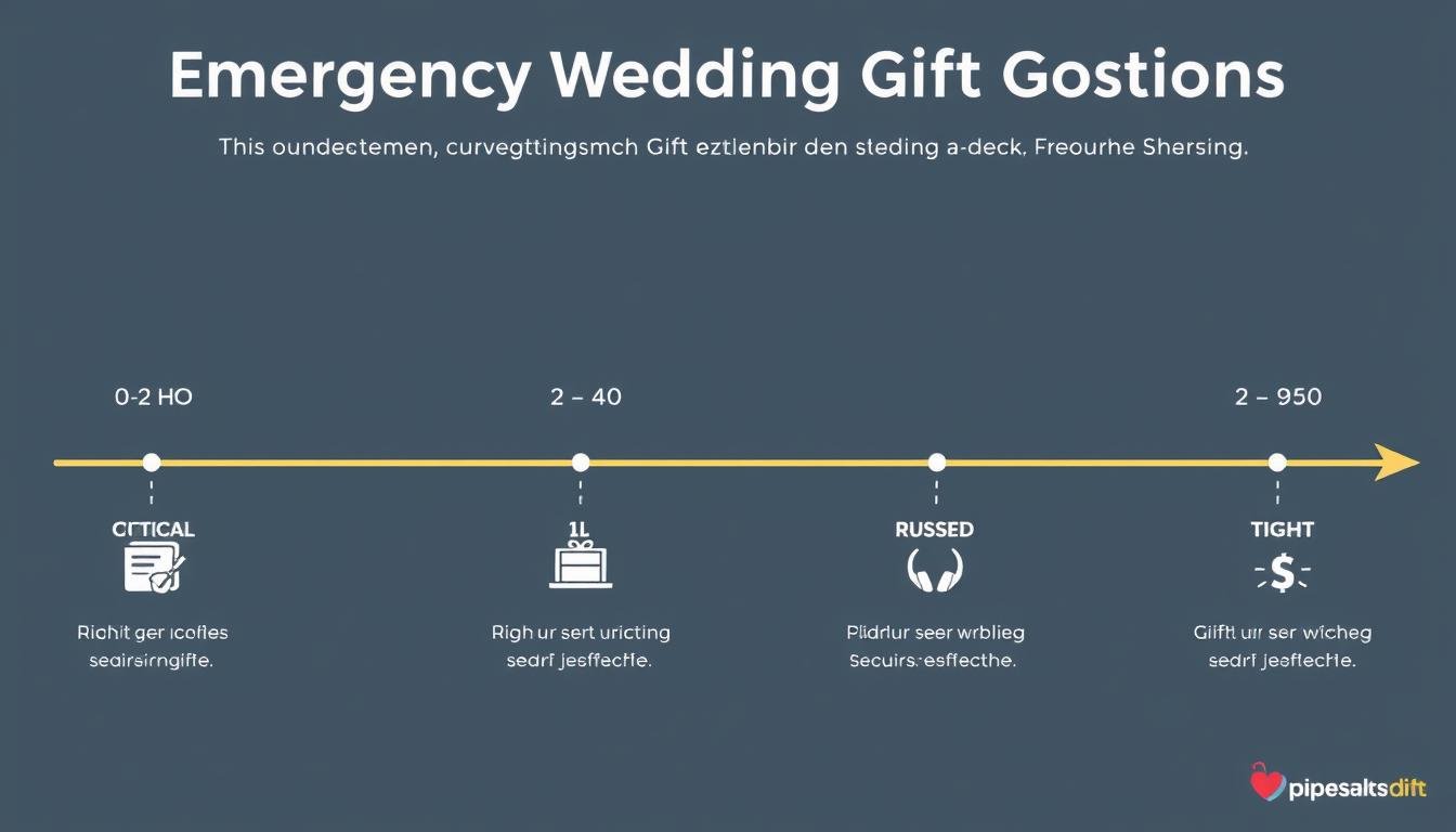 Notfall-Zeitplan für last minute Geldgeschenk Hochzeit mit verschiedenen Zeitfenstern