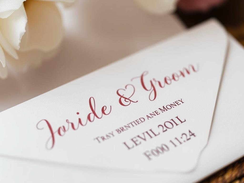 Personalisierter Geldgeschenk Umschlag Hochzeit mit Namen und Datum