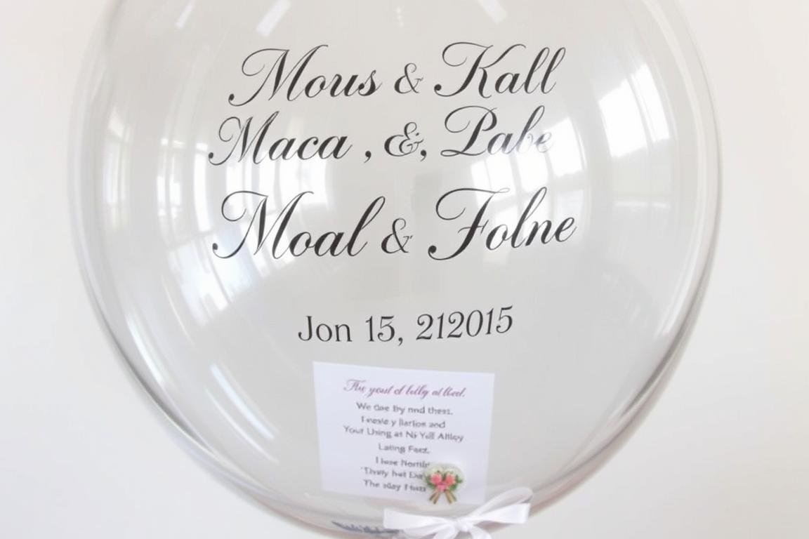 Personalisiertes Geldgeschenk Hochzeit Ballon mit Namen und Datum Personalisiertes Geldgeschenk Hochzeit Ballon mit Namen und Datum