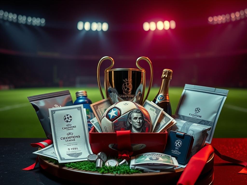 Premium Fußball-Geldgeschenk im Champions-League-Stil