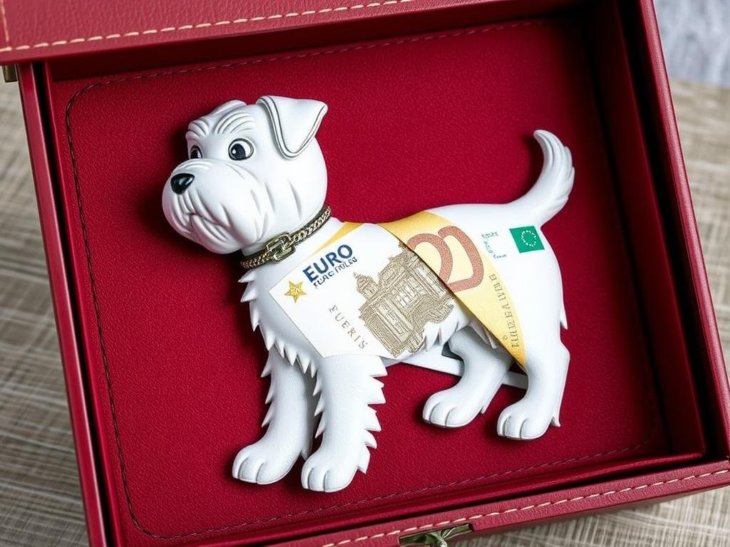 Premium Hunde-Geldgeschenk mit hochwertigen Materialien über 25 Euro