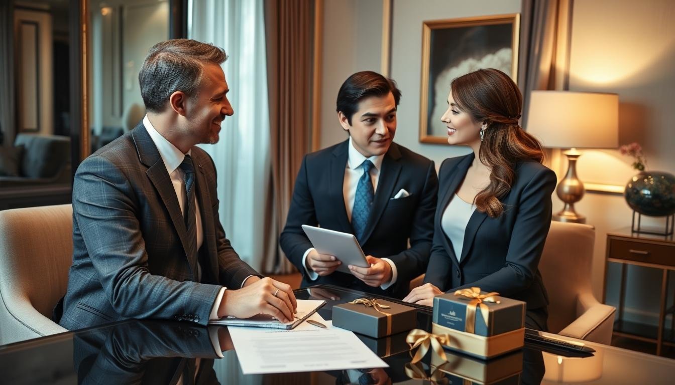 Professionelle Beratung für Geldgeschenk Hochzeit 1 Million mit Wealth Manager und Brautpaar