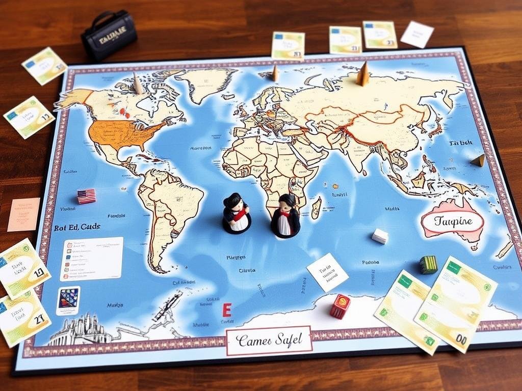 Reise-Brettspiel mit Geldpreisen Reise-Brettspiel mit Geldpreisen