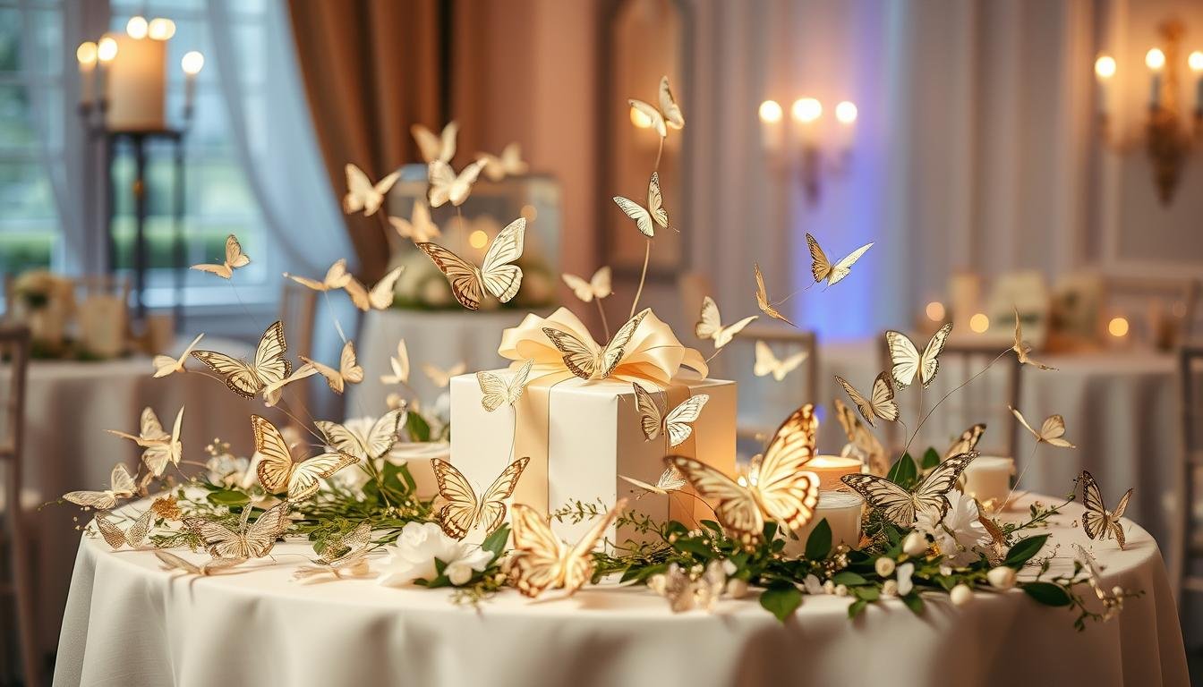 Schmetterlinge als Symbol für Verwandlung und Neuanfang bei einer Hochzeit