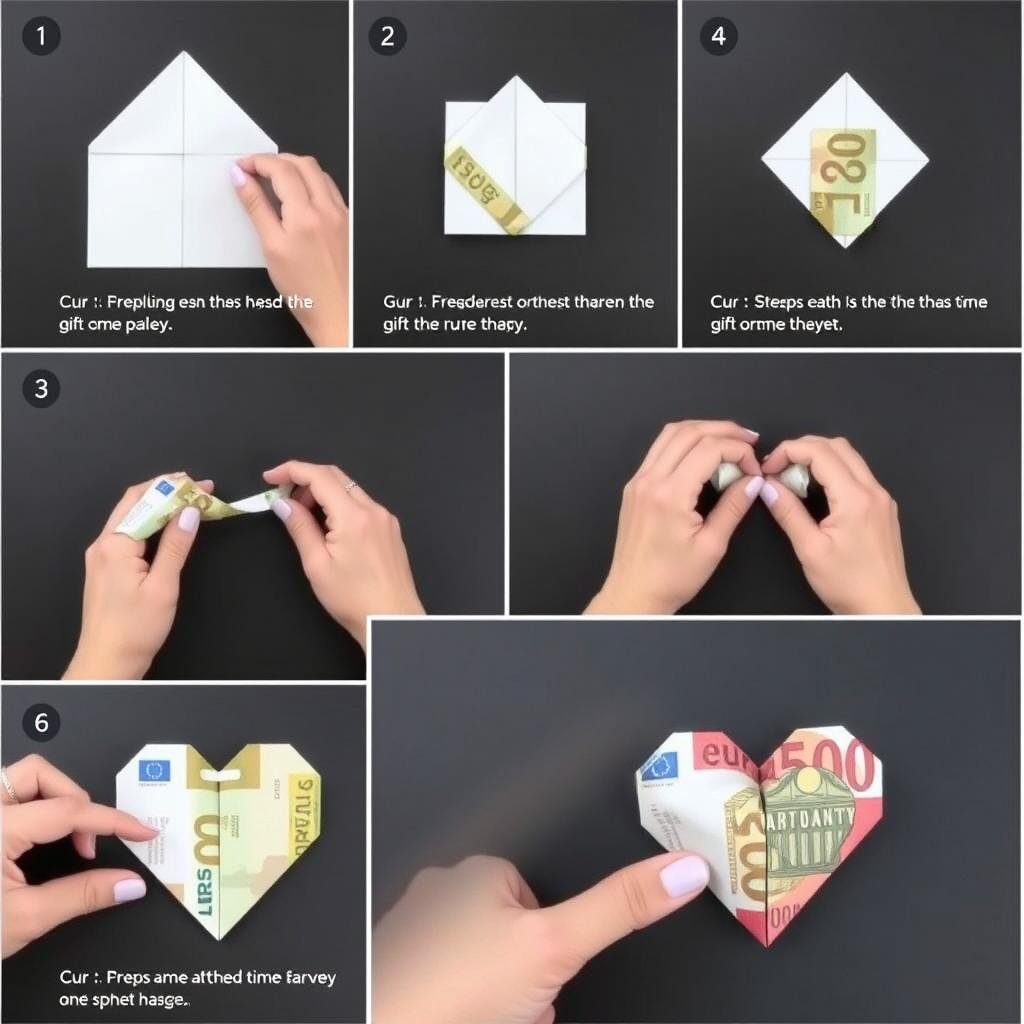 Schritt-für-Schritt Anleitung für Geldschein-Origami zur Hochzeit