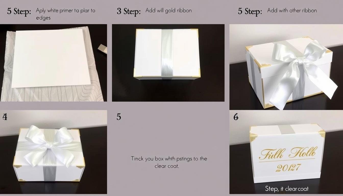 Schritt-für-Schritt Anleitung zur Dekoration einer klassisch-eleganten Geldgeschenk Box Schritt-für-Schritt Anleitung zur Dekoration einer klassisch-eleganten Geldgeschenk Box