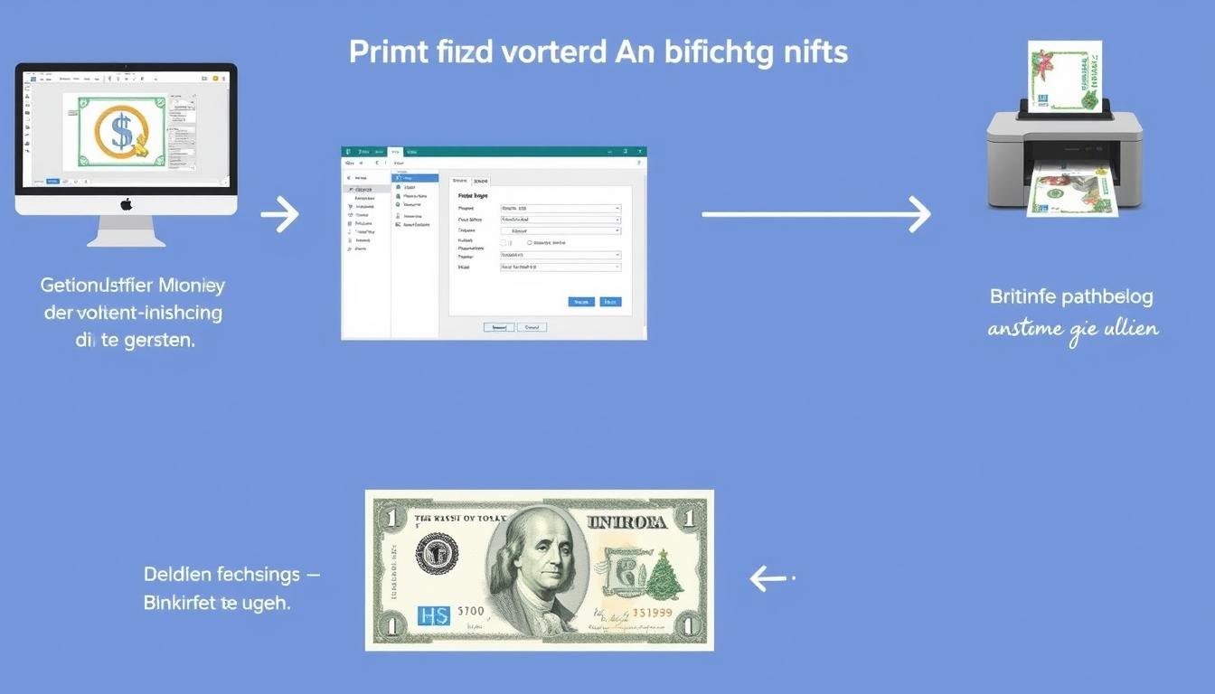 Schrittweise Anleitung zum Geldscheine drucken als Geschenk mit Designsoftware und Druckereinstellungen Schrittweise Anleitung zum Geldscheine drucken als Geschenk mit Designsoftware und Druckereinstellungen