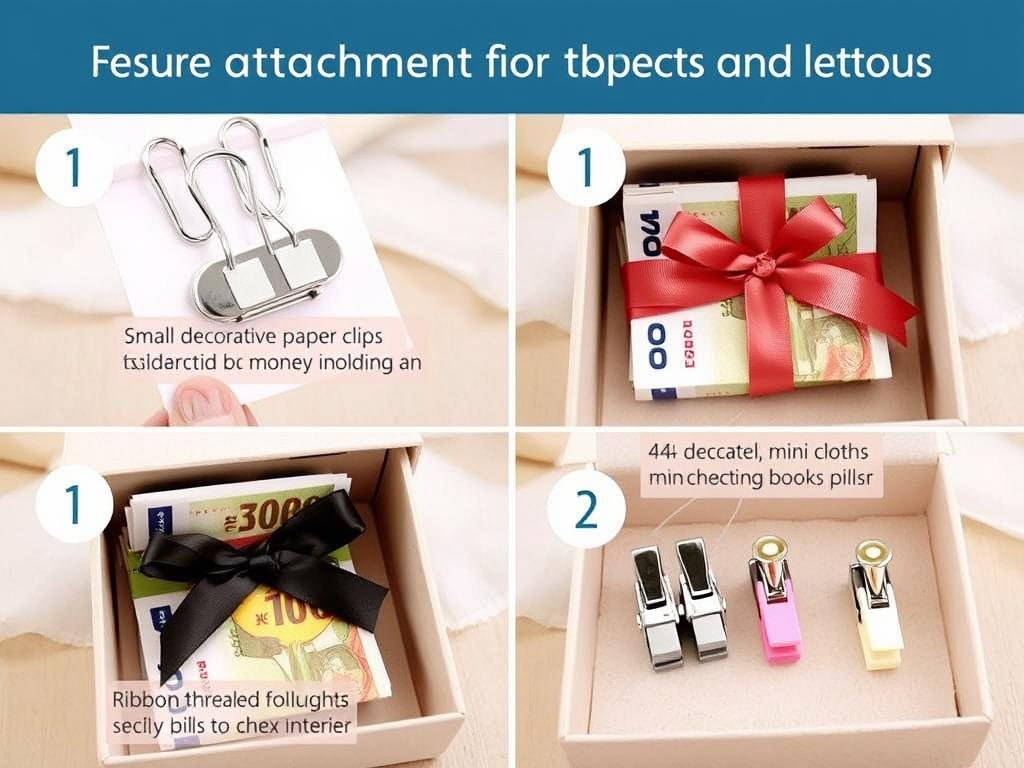 Sichere Befestigungsmethoden für Geldscheine in der Geldgeschenk Hochzeit Box Sichere Befestigungsmethoden für Geldscheine in der Geldgeschenk Hochzeit Box