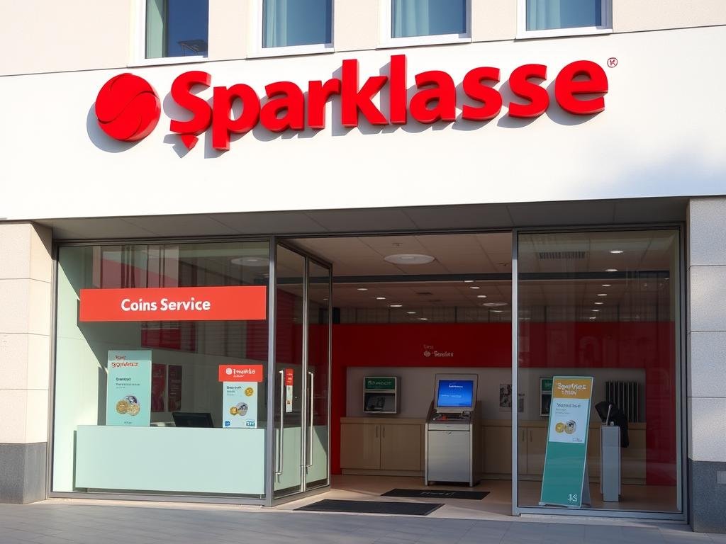 Sparkasse Filiale mit Münzschalter für Hochzeitsgeschenke Sparkasse Filiale mit Münzschalter für Hochzeitsgeschenke