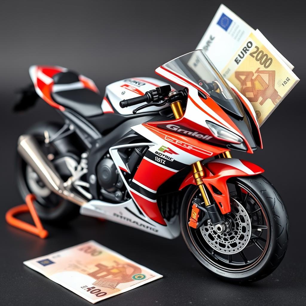 Sportbike Modern Stil Geldgeschenk Hochzeit Motorrad