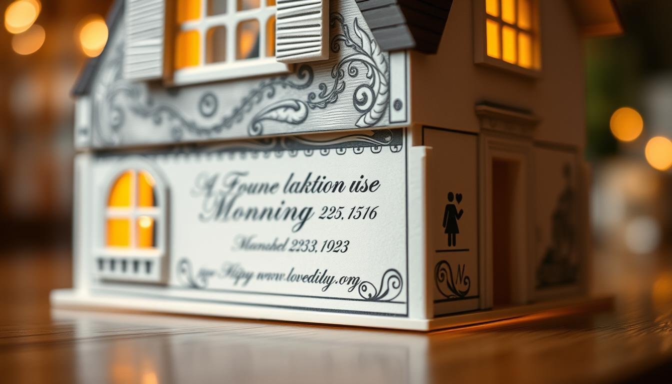 Symbolisches Fundament im Geldgeschenk Hochzeit Hausbau