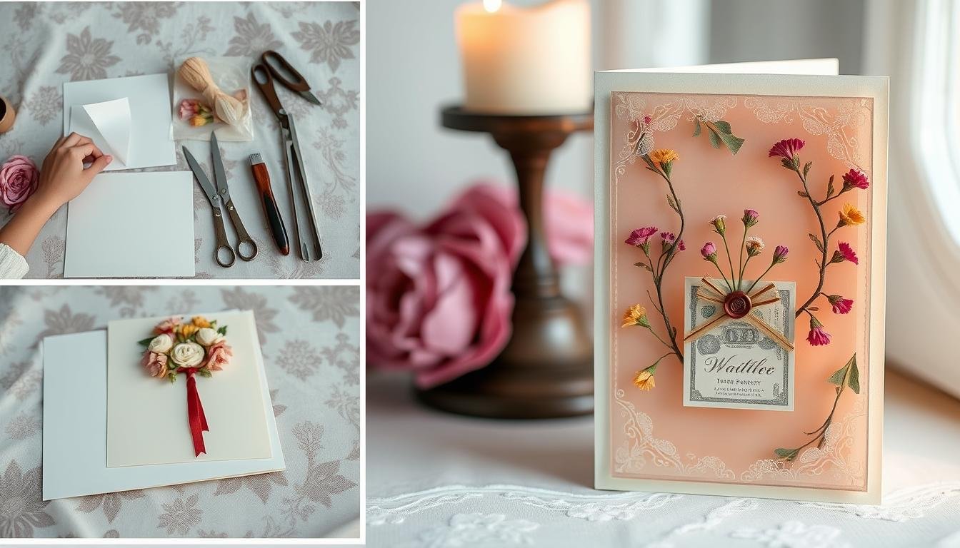Transparente Hochzeitskarte mit Blumenmotiv und Geldgeschenk Transparente Hochzeitskarte mit Blumenmotiv und Geldgeschenk