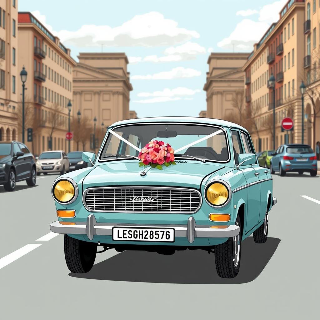 Typische Auto-Motive für Hochzeiten in Ostdeutschland