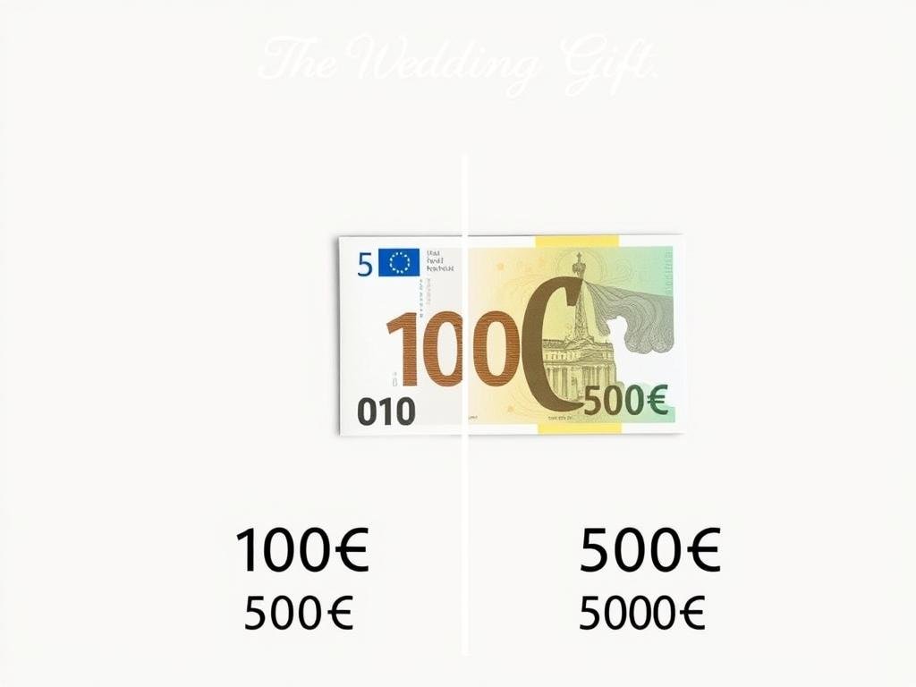 Vergleich verschiedener Geldgeschenk-Beträge für Hochzeiten mit 100 Euro im Fokus