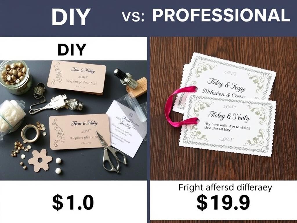 Vergleich zwischen DIY und professionellen Hochzeitskarten Vergleich zwischen DIY und professionellen Hochzeitskarten