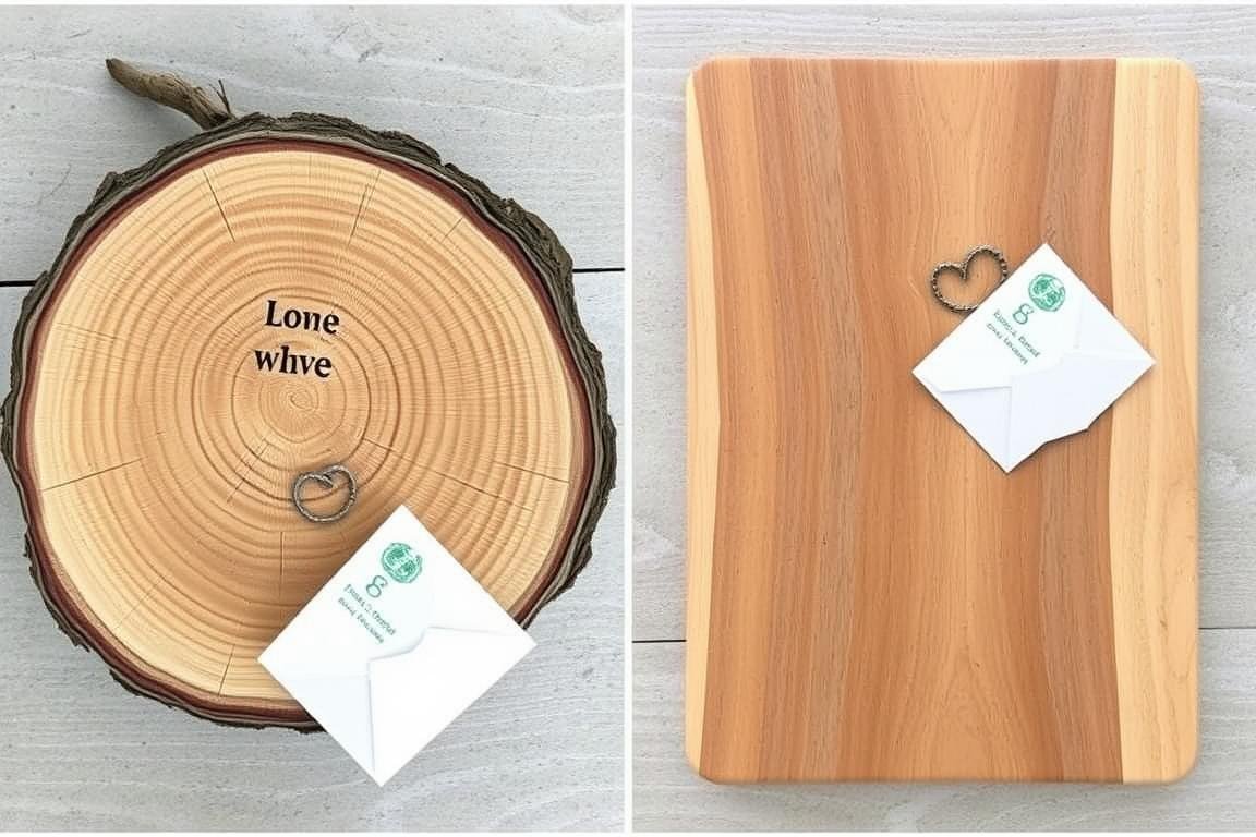 Vergleich zwischen Holzscheibe und Holzbrett für Geldgeschenk Hochzeit Holz Vergleich zwischen Holzscheibe und Holzbrett für Geldgeschenk Hochzeit Holz