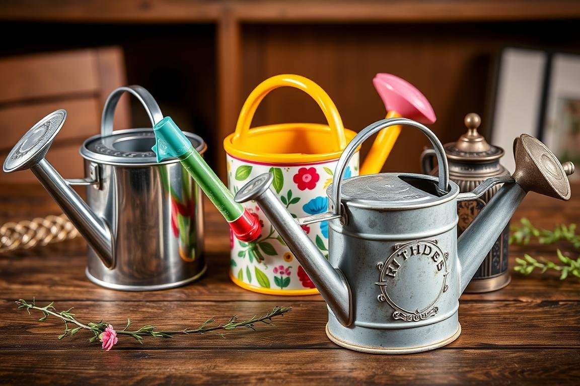 Verschiedene Arten von Gießkannen für Geldgeschenke zur Hochzeit - Metall, Kunststoff und Vintage