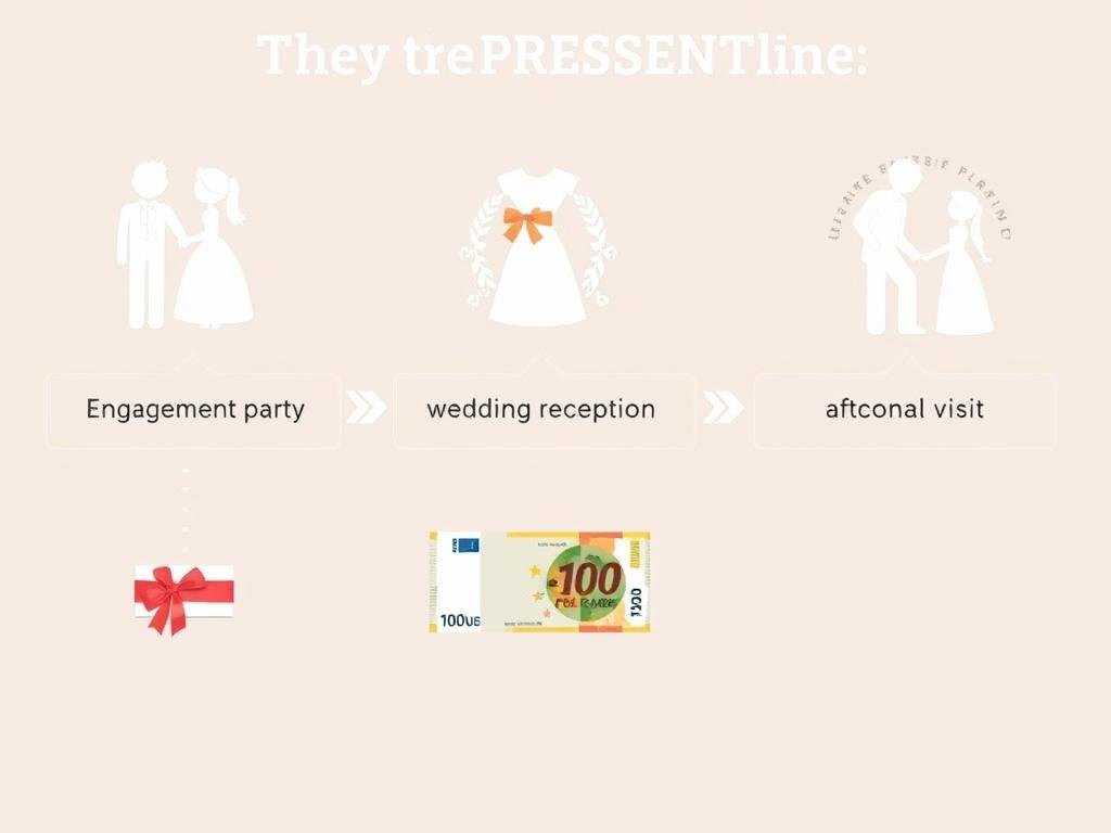 Verschiedene Zeitpunkte für die Übergabe eines 100 Euro Geldgeschenks bei einer Hochzeit