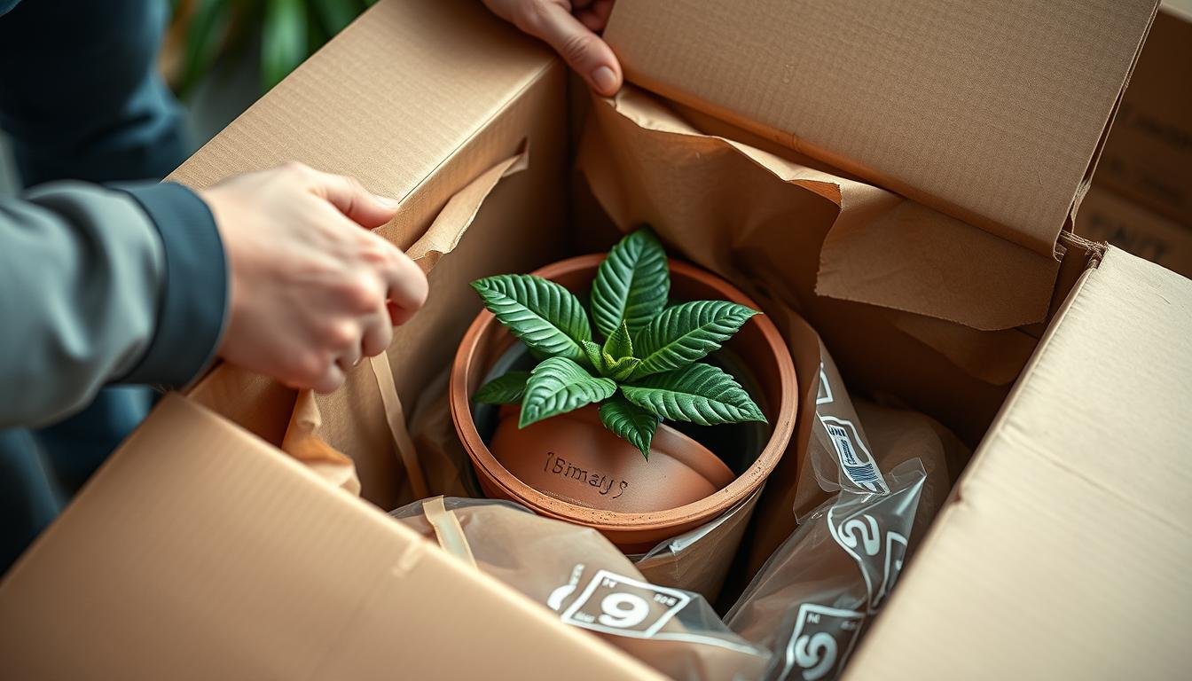 blumentopf einpacken sicher transportieren