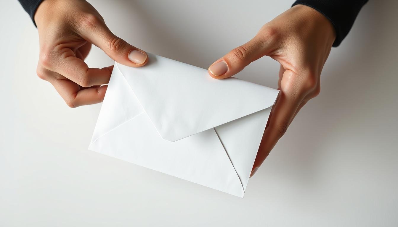 Briefumschlag verpacken – Schritt für Schritt Anleitung